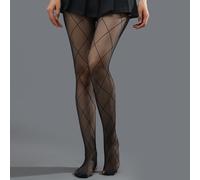 1 pezzo da donna grande diamante forma Calze a rete da pesce Collant a rete da pesce con Y2K stile Tagli UnicaGeometricoTessuto