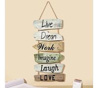1 pezzo Decorazione da parete appesa con grafica a lettere, decorazione pensile in legno per la decorazione della casa, decorazione per la casa, decorazione per la stanza, decorazione per pareti Tagli