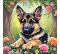1 pezzo Decorazione da parete per artista, kit di pittura di diamanti 5D fai-da-te completo, pittura di diamanti completa a tutto quadrato per principianti 40*40,30*30,20*20Animale,PiantePMMA