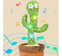 1 pezzo Decorazione natalizia Pupazzo di peluche di cactus danzante con luce e suono, ripete quello che dici, bambole, Natale, bambola, giocattoli, Natale, giocattolo Tagli UnicaTessuto