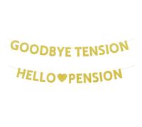 1 Pezzo Decorazione Pensionamento, Striscione Creativa Personalizzata, Decorazione Pensionabile, Unisex (Oro)