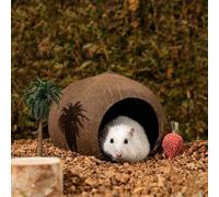 1 pezzo Decorazione per rettili con rami di piante, scala in guscio di cocco, rifugio per granchi eremiti, adatto per draghi barbuti, lucertole, camaleonti, tartarughe e serpenti B-L,Casa rifugio A-L,