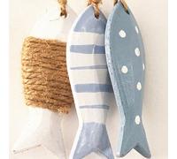 1 pezzo Decorazione per tende con segnaposto in legno a forma di pesce, decorazione da parete a tema pesca e oceano, decorazione per casa, camera da letto o pareti Tagli Unica,A,B,C,D,E,F,G,A1 pz + B1