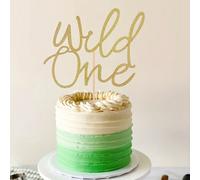 1 pezzo Decorazione per torta "Wild One" - Topper per torta di compleanno di carta glitterata per feste di 1° compleanno - Souvenir per feste di 1° compleanno - Adatto per feste per la rivelazione del