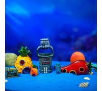 1 pezzo Decorazioni da tavolo, decorazioni per torte, decorazioni per acquari sottomarini con i personaggi di SpongeBob e i suoi amici, inclusi Patrick Stella, Squidward Tentacoli, Mr. Eugene H. Krabs