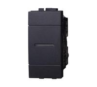 1 Pezzo Deviatore Assiale 16A, Compatibile Con Bticino Living Light, Nero | 1P Unipolare, Comando Per Serie Civile