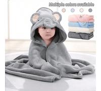 1 pezzo di Accappatoio da bagno con cappuccio extra morbido per neonati e bambini, in ciniglia assorbente, accappatoio wrap da bagno dinosauro verde,Come mostrato nella foto,koala marrone,gattino rosa
