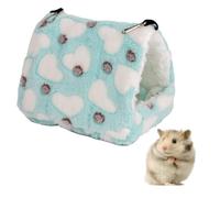 1 pezzo di amaca per furetto di porcellino d'India, letto per criceti di topo, piccoli animali caldi invernali, accessori per gabbia per dormire per criceto, cincillà, nascondiglio per furetti (blu)