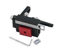 1 pezzo di arresto di fine corsa regolabile in lega di alluminio tipo 75, arresto di fine corsa for troncatrice, localizzatore fisso for lavorazione del legno con binari a T(1pc Black)