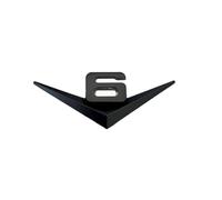 1 pezzo di autoadesivo 3D in metallo con logo decorativo for auto V6 V8, emblema distintivo for camion(V6 Black)