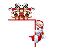1 pezzo di Babbo Natale Natale decorazione per porta fai da te, cuciture per la casa, divertente su My Door Corner Movie On My Door Corner So poltrona sospesa con poggiapiedi (B, taglia unica)