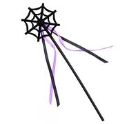 1 pezzo di bacchetta da 34 cm a forma di ragnatela in colore viola a tema di Halloween, ideale per feste di Halloween o feste in costume.