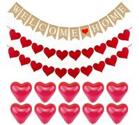 1 Pezzo Di Bandiera Mabra E 2 Pezzi Di Bandiera Love Pull, Viene Fornito Con 10 Pezzi Di Palloncini D'Amore, Banner Di Benvenuto A Casa, Decorazioni Per La Casa