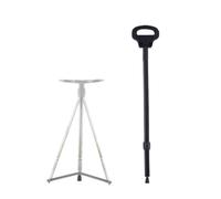 1 Pezzo Di Bastoni Da Passeggio In Alluminio, Sgabello Portatile In Canna, Adatto For Altezze: 156-175 Cm, Cuscinetto Singolo For Il Piede+Cuscinetto Triangolare+Tracolla Gratuiti.(2)