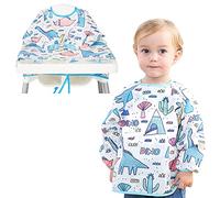 1 pezzo di bib per bambini, bavaglino per lo svezzamento, bavaglino per bambini facile da pulire, adatto a bambini di età compresa tra 6-36 mesi per mangiare e disegnare.