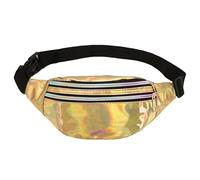 1 Pezzo Di Borsa Per Il Torace Laser Dorato, Borsa Di Stoccaggio Impermeabile Creativo, Borsa In Vita A Tracolla Multifunzione, Universale Per Uomini E Donne, Accessori Per Abbigliamento.