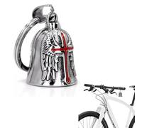 1 pezzo di campana custode con ciondolo in olio rosso argento, campana portafortuna per moto, campana per moto angelo custode, adatta per auto elettriche, biciclette, motociclette