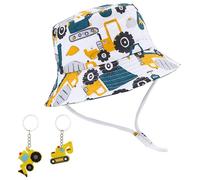 1 Pezzo Di Cappello Pescatore Camion E 2 Pezzi Di Portachiavi, Cappello Da Viaggio Estivo, Cappello Da Spiaggia Solare, Cappello Da Sole All'Aperto, Adatto Per Ragazzi E Ragazze.