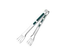 1 pezzo di clip for alimenti for barbecue in acciaio inossidabile in stile coreano, utensili da cucina in silicone a tre linee(12inch A)