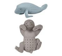 1 Pezzo Di Colino Da Tè Bradipo E 1 Pezzo Di Colino Da Tè Lamantino, Colino Da Tè In Silicone, Colino Da Tè Creativo, Colino Da Tè Interessante, Accessori Per Il Tè