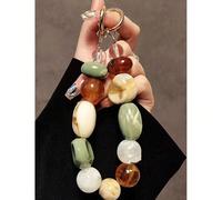1 pezzo di collana colorata e creativa per telefono cellulare con perline in acrilico. Adatta per borse, portachiavi, come accessorio di per prevenire la perdita e i danni da caduta. PMMA