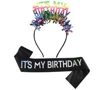 1 Pezzo Di Compleanno Fascia, 1 Pezzo Di Compleanno Galateo Tracolla, La Vostra Decorazione Festa Di Compleanno, Lampeggiante Lettera Fascia, Festa Di Compleanno Vestire.