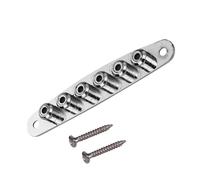 1 Pezzo Di Corda Per Ponte Per Chitarra Attraverso Il Corpo, Ghiere, Boccola, Piastra Con Viti Per Parti Di Ricambio Per Chitarra Accessorio per Chitarra Strumento (Color : Silver)