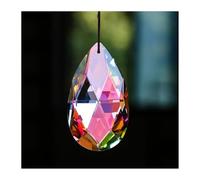 1 pezzo di cristallo iridescente a goccia da 75 mm, pendente con prisma arcobaleno, parti di cattura sfaccettate