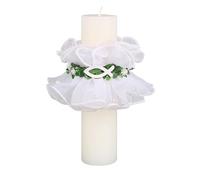 1 pezzo di decorazione per candele di battesimo e comunione, arresto-gocce, gonna per candele. Adatto per sacramenti, matrimoni e compleanni, DIY