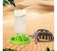 1 pezzo di dispenser automatico di acqua potabile per tartarughe rettili, lucertole e altri rettili nel terrario, vivarium o tavolo per tartarughe con recinto paesaggistico e ciotola d"acqua" M,SPolic
