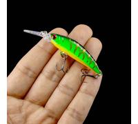 1 Pezzo di Esca da Pesca a Pesciolino 7cm 5.4g, Esca da Pesca Affondante a Pesciolino Oscillante, Lunga Gittata, Laser, Artificiale, Dura, Jerkbait, Accessori da Pesca per il Luccio 7 cm 5,4 g (colore