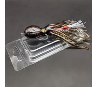 1 pezzo di esche morbide esche artificiali for calamari luminosi - maschera di piombo resistente - perfetta for la pesca alla traina di salmoni, spigole e trote(531C-1pc Black)