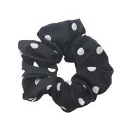 1 pezzo di fasce elastiche for capelli da donna con pois bianchi, accessori for capelli elastici, corda for capelli(Black 1 Piece)
