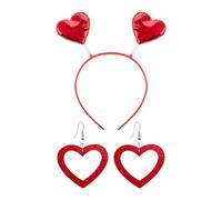 1 Pezzo Di Fascia D'Amore E 1 Paio Di Orecchini D'Amore, Copricapo Di Abbigliamento Da Ballo, Copricapo, Accessori Per Il Costume Da Festa.