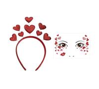 1 Pezzo Di Fascia Per La Testa E 1 Patch Per Il Viso, Fascia Creativa, Accessori Per Capelli Per Feste, Fascia Grafica, Fascia Lucida.