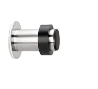 1 pezzo di fermaporta in acciaio inossidabile, cuscinetto protettivo for porta, protezione anticollisione, fermaporta rotondi autoadesivi, protezione da parete(46mm Black)