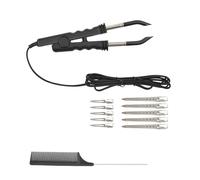 1 Pezzo Di Ferro Termico Connettore Estensioni Dei Capelli Fusione 10 Pezzi Fermagli For 50g Perline Cheratina 50 Protezione Scudo A Foro Singolo Risparmio Tempo Efficiente(Black)