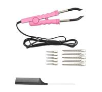 1 Pezzo Di Ferro Termico Connettore Estensioni Dei Capelli Fusione 10 Pezzi Fermagli For 50g Perline Cheratina 50 Protezione Scudo A Foro Singolo Efficienza E Risparmio Di Tempo(Pink)