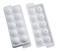1 pezzo di ghiaccio per cubo e palla per frigorifero, design in plastica con canali di riempimento uniformi e rilascio di ghiaccio a bassa resistenza (dieci piccoli)