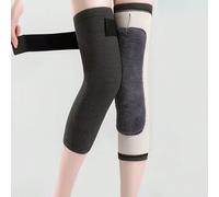 1 pezzo di ginocchiera in pile tedesco allungato e rinforzato, supporto per il ginocchio caldo con fasce per uomo e donna, protettore esteso per gamba e ginocchio per l'autunno e l'inverno Colore dell