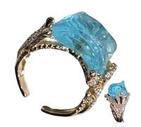 1 pezzo di gioielli per giuramento sull'oceano - gioielli a tema marino estivo, collana con onda blu 'oceano | Gioielli con onde oceaniche con zirconi per regalo di ispirazione per il compleanno