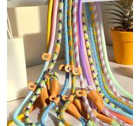 1 pezzo di guinzaglio per cani in nylon colorato, molto robusto, durevole e bello. Ci sono molti stili tra cui scegliere, adatti a ogni tipo di cane per passeggiate all'aperto Mimetico rosso e bianco[