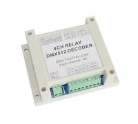 1 pezzo di ingresso AC110-220V DMX-RELAY-4CH 4 canali Dmx512 Relè 4 canali LED Dimmer Controller Decoder for RGB LED Strip LED Light