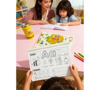 1 pezzo di libro da colorare e tracciare di 32 pagine con l'alfabeto spagnolo per bambini, quaderno di attività educative con illustrazioni carine, perfetto per l'apprendimento precoce e la pratica di