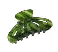 1 pezzo di lussuoso fermaglio per capelli in plastica diagonale verde da donna, adatto per vari usi quotidiani, abbigliamento all'aperto, bella e alla moda per donne, clip per capelli in plastica