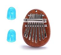 1 pezzo di mini pollice qin, 1 pezzo di cordino, 2 pezzi di pollice coperchio di protezione, portatile 8-chiave mini pianoforte, adatto per i bambini e la musica principianti