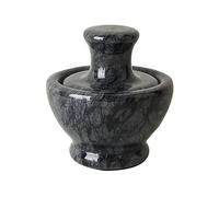 1 pezzo di mortaio per marmi domestici e pestello per funghi Tritatrice per pietre Tritatrice per aglio Tritatrice per spezie Tritatrice per utensili da cucina (Black)