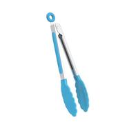 1 pezzo di nylon resistente alle alte temperature in acciaio inossidabile clip for alimenti for barbecue all'aperto, utensile da cucina for il pane(7Inch Light Blue)