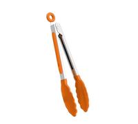 1 pezzo di nylon resistente alle alte temperature in acciaio inossidabile clip for alimenti for barbecue all'aperto, utensile da cucina for il pane(7Inch-Orange Red)