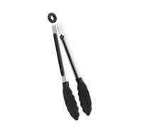 1 pezzo di nylon resistente alle alte temperature in acciaio inossidabile clip for alimenti for barbecue all'aperto, utensile da cucina for il pane(7Inch-Black)